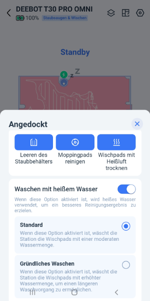 Auch die Station kann per App bedient bzw. individuell eingestellt werden.