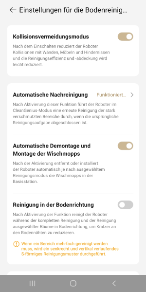 Die Mova-App bietet extrem viele Einstellungsmöglichkeiten